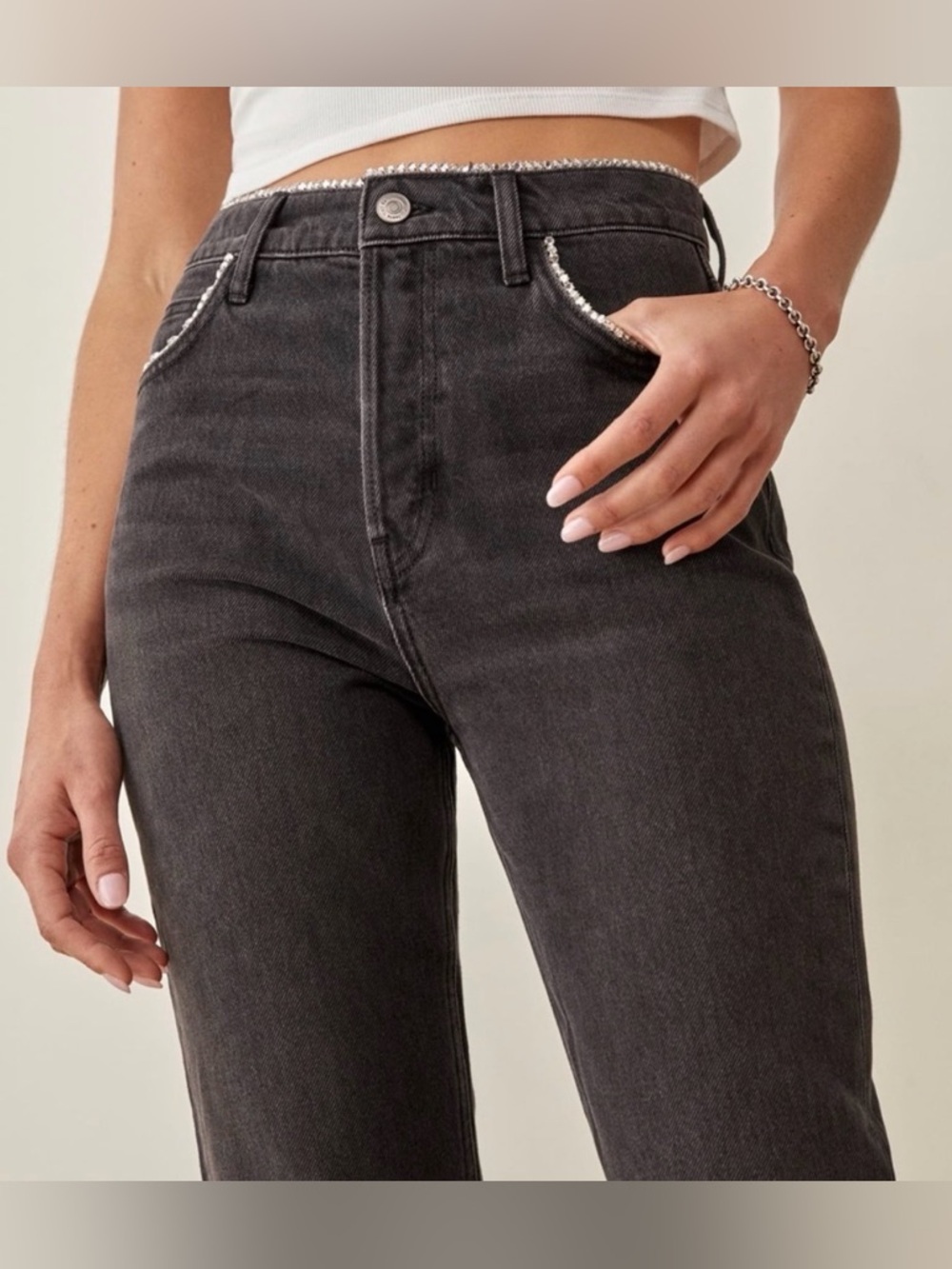 Reformation Stardust High Rise Straight Jeans in Ventura Size 26 Rare Color